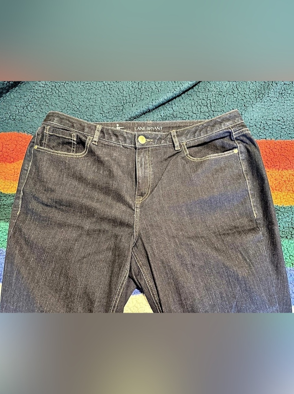 Lane Bryant Signature Fit Bootcut Flare Jeans Black Waist 18